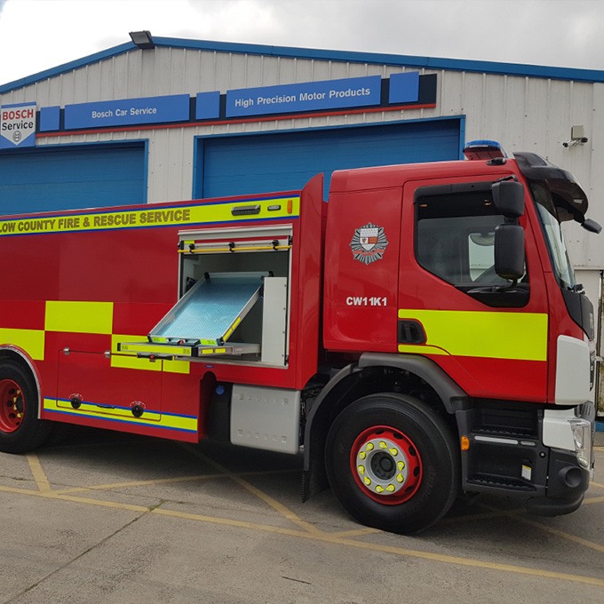 Water tankers including main fire pump and bespoke stowages